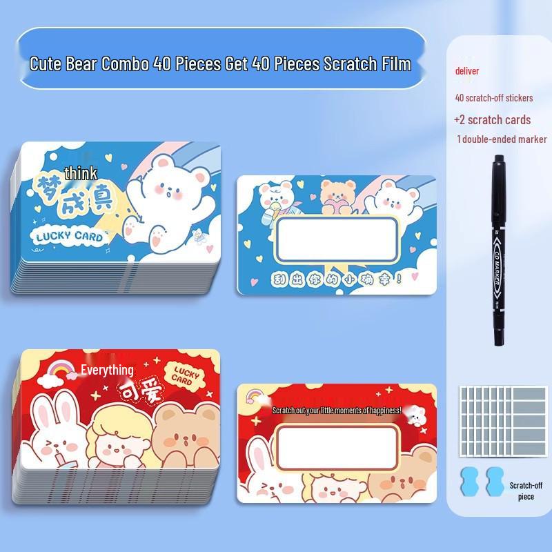 Interactive Lucky Scratch-off Cards for Elementary and Kindergarten Students