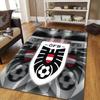 Austria National Football Team Flannel Pattern Square Carpet,Area Rug,Carpet Rug for Living Room Bedroom Sofa Playroom Decor,Non-slip Floor Mat