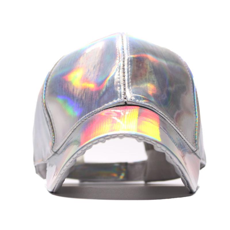 Colorful patent leather baseball cap, unisex street style shiny duckbill cap, suitable for outdoor sports and sun protection