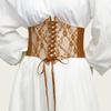 Wide Version Lace Waist Seal, Women's Versatile Dress Top Decorative Belt, Telescopic Elastic Belt