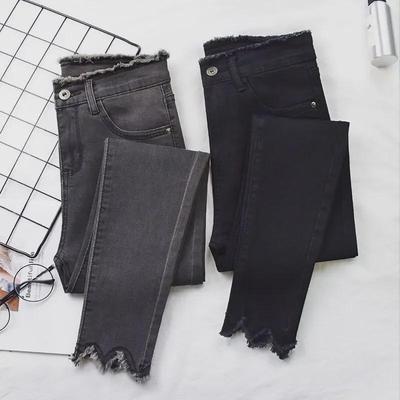 Women's High-Waist Skinny Jeans - Slim Fit Pencil Pants for Spring & Autumn 2024.