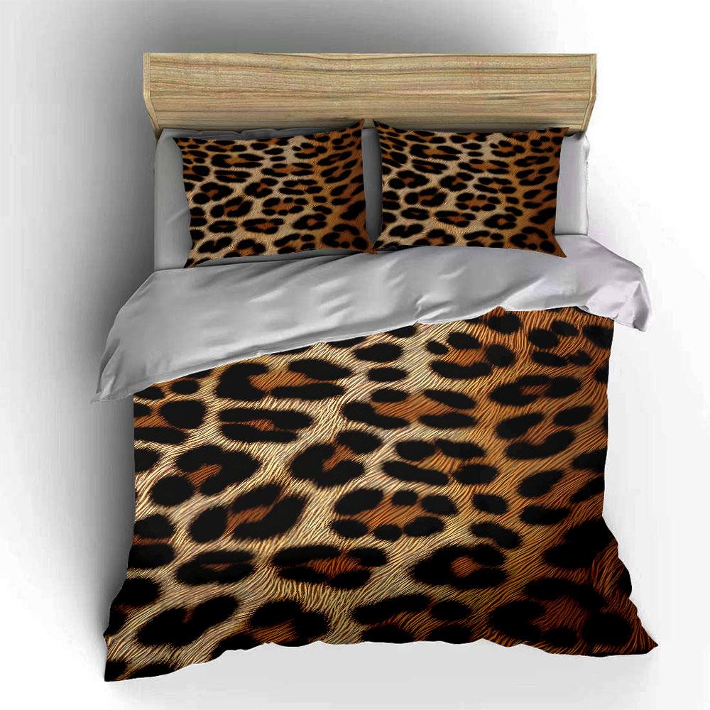Fantasia maculata di leopardo. Set lenzuola Set copripiumino Copripiumini Federe(1 * Copripiumino 2 * Federe senza imbottitura per piumino)