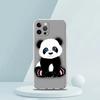 Süße Tier Panda Handyhülle für iPhone 16 15 14 13 12 Pro Max Transparent Weich für iPhone 11 Pro Max 7 8 Plus XS XR Hülle