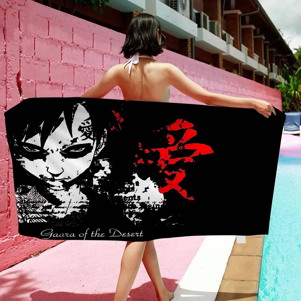 Anime G-Gaara Microfiber Blanket Quick Drying Beach Towels Oversized Printing Super Absorbent Pool Towel Blanket