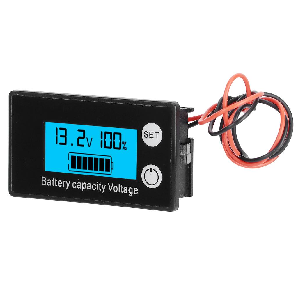 JX?6133 LCD DC Voltage Meter Waterproof Battery Capacity Tester Voltage Monitor DC8?100VBlue