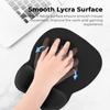 Ergonomic Mouse Pad with Wrist Support Mousepad with Memory Foam Wrist Rest and Non-Slip Base for Computer Cafe 9.64 X 8.26 In Office Desk Accessories
