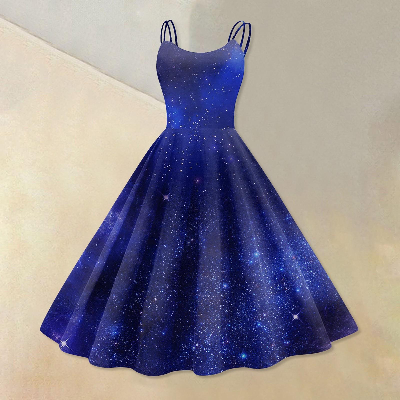 

Женское модное коктейльное платье без бретелек с принтом в готическом стиле, панк, винтажное платье. L синий