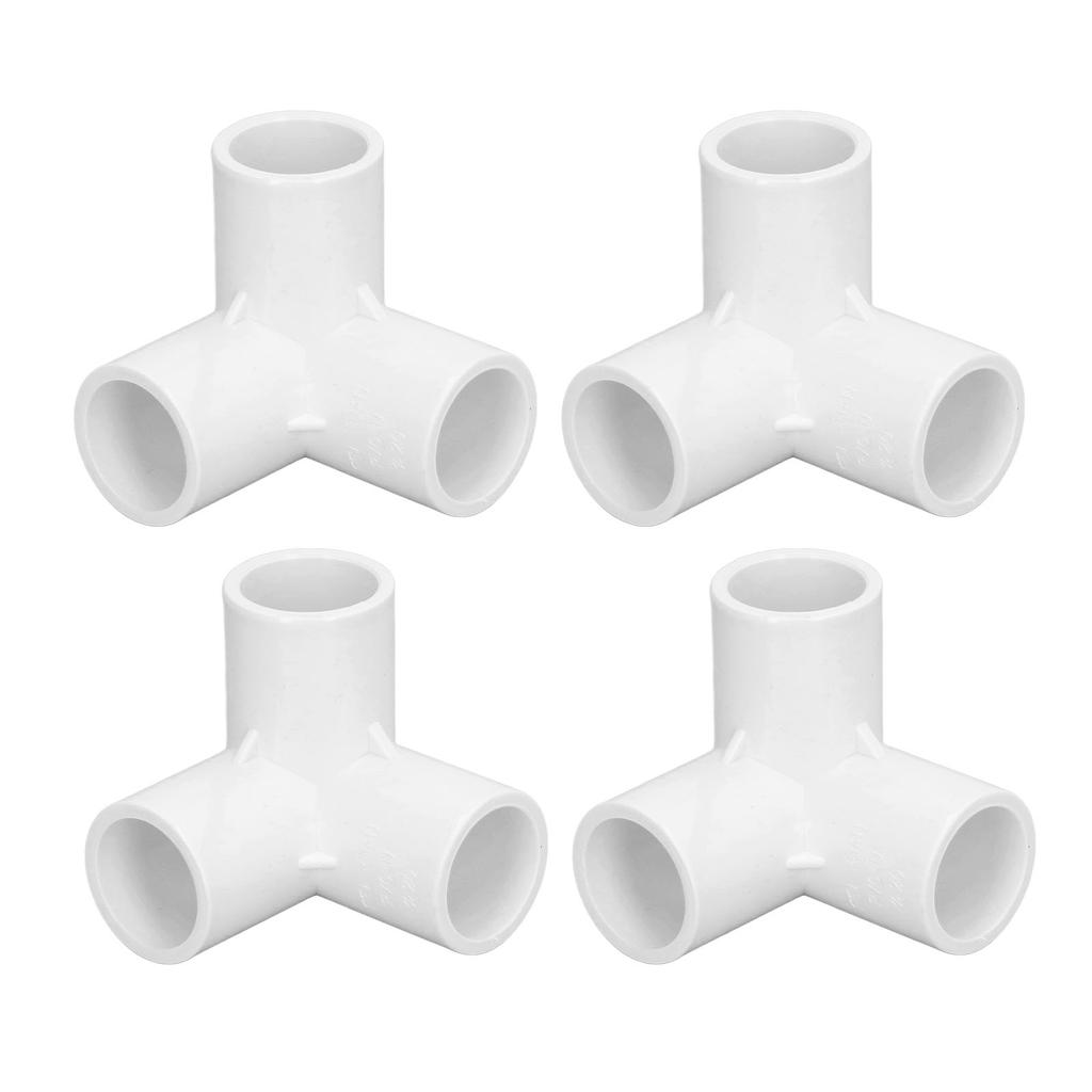 10PCS 3 Way Pipe Fittings PVC Plastic Right Angle Tee Corner Connector 20mm Inner Diameter