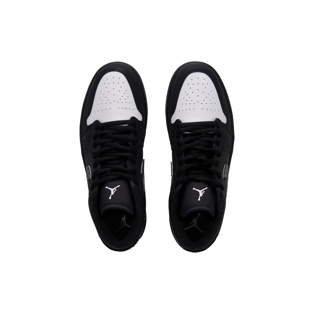 Jordan Air Jordan 1 'Void Crack' Low Top Vintage Basketball Shoes Unisex Black White 553558-043(Team734-)