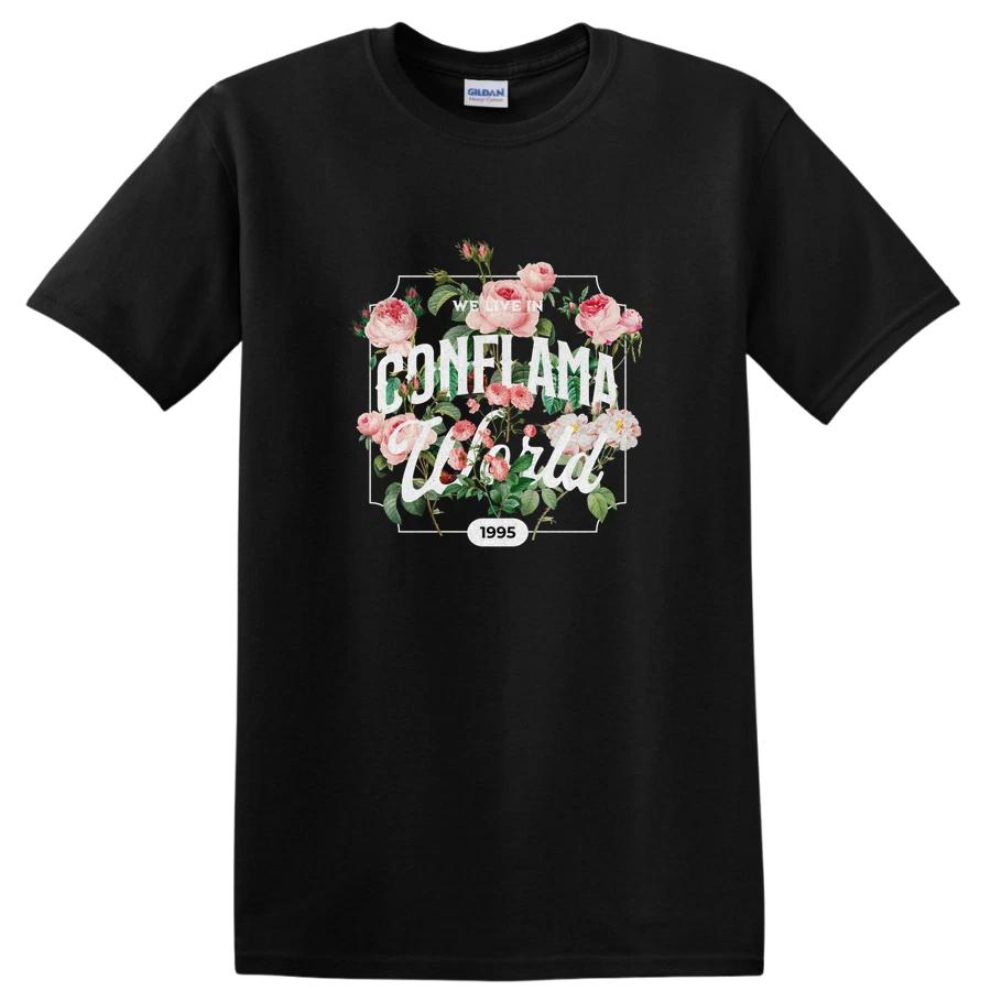 Floral We Live In Conflicting World 1995 T Shirt Cute Graphic Tee XXXXL