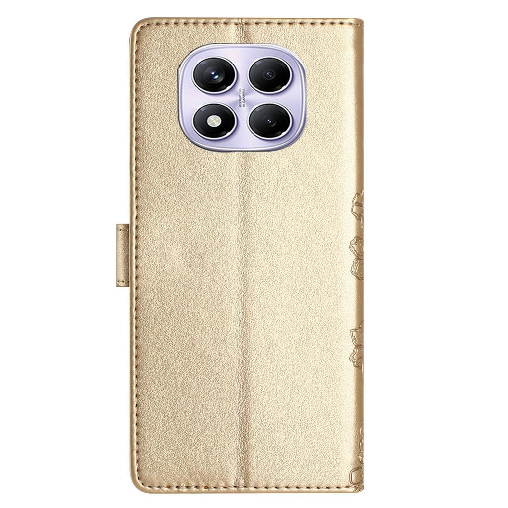 For Xiaomi Redmi Note 14 Pro 4G Case Butterfly Flower Drop-Proof PU Leather Wallet Phone Cover