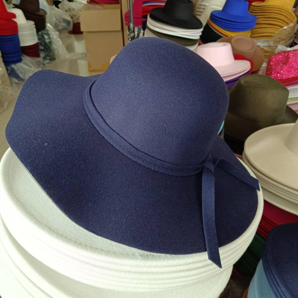 2023 Kapelusz Fedora Szerokie Rondo Filcowa Czapka Letnia Plażowa Damska Dziewczęca Pani Podróżna Miękki Kapelusz Przeciwsłoneczny na Plażę Składany Jeziorny Błękit Fioletowy