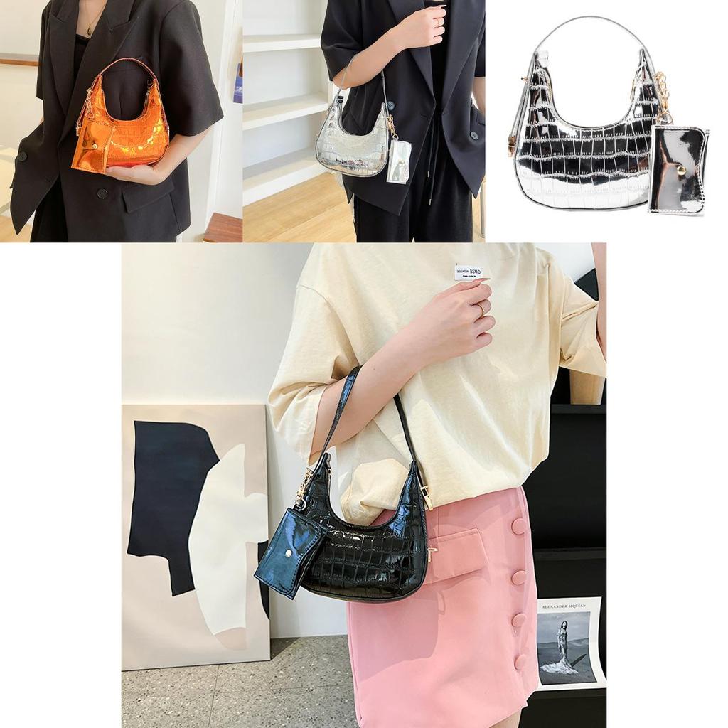 Stylish Minimalist Colorful Crescent Handbag Perfect For Spring And Summer Fashion
