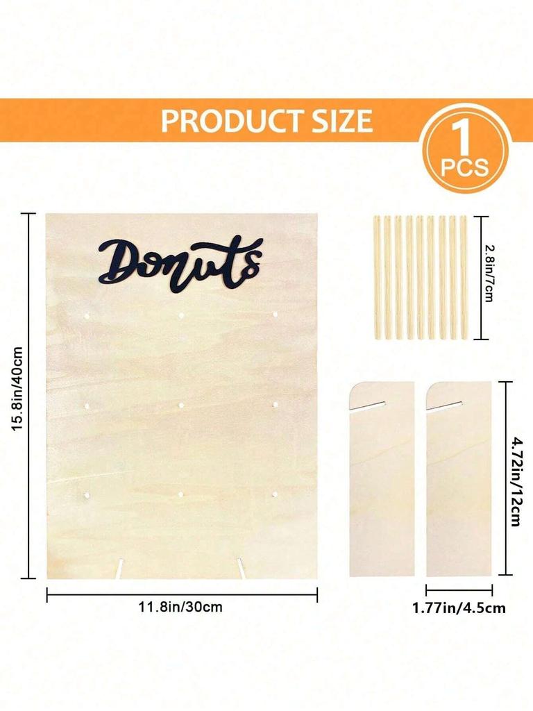 Hölzerner Donut-Ständer Hochzeitsdekoration Wand Dessert Donut Tischhalter Hochzeitsbedarf Kinder Mädchen Geburtstagsparty Babyparty