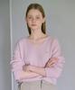 AHWE Cashmere Wool Blend V-Neck Knit_Baby Pink