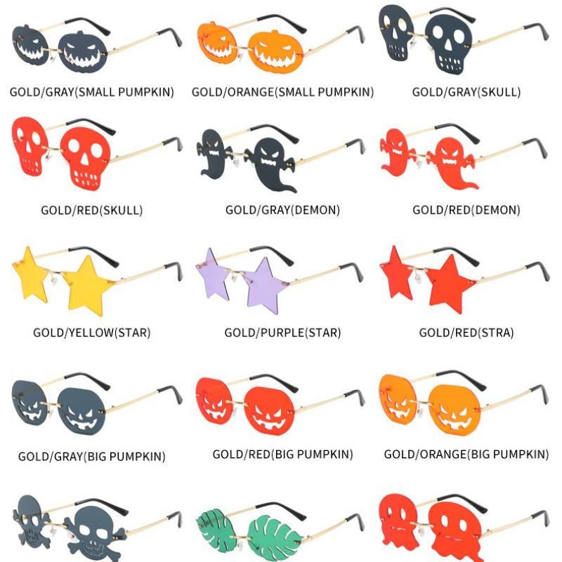 Funny Pumpkin Pentagram Sun Glasses Women Trend Halloween Party Christmas Dance Decoration Sunglasses
