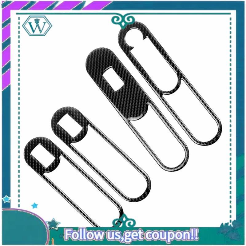 AA92-4Pcs Car Door Switch Panel Trim For BMW Mini Cooper Countryman F60 2017 2018 Carbon Fiber Pattern