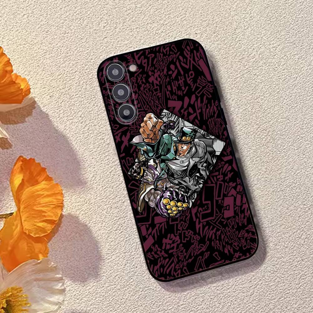 K-Kujo Jotaro Anime J-JOJO Phone Case Black Silicone Soft For Samsung Galaxy A73,A72,A71,A70,A53,A52,A51