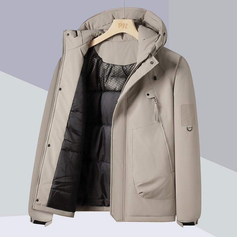 Winter Hooded Padded Coat Teen Boys Warm Fleece Lined Loose Fit Casual Jacket