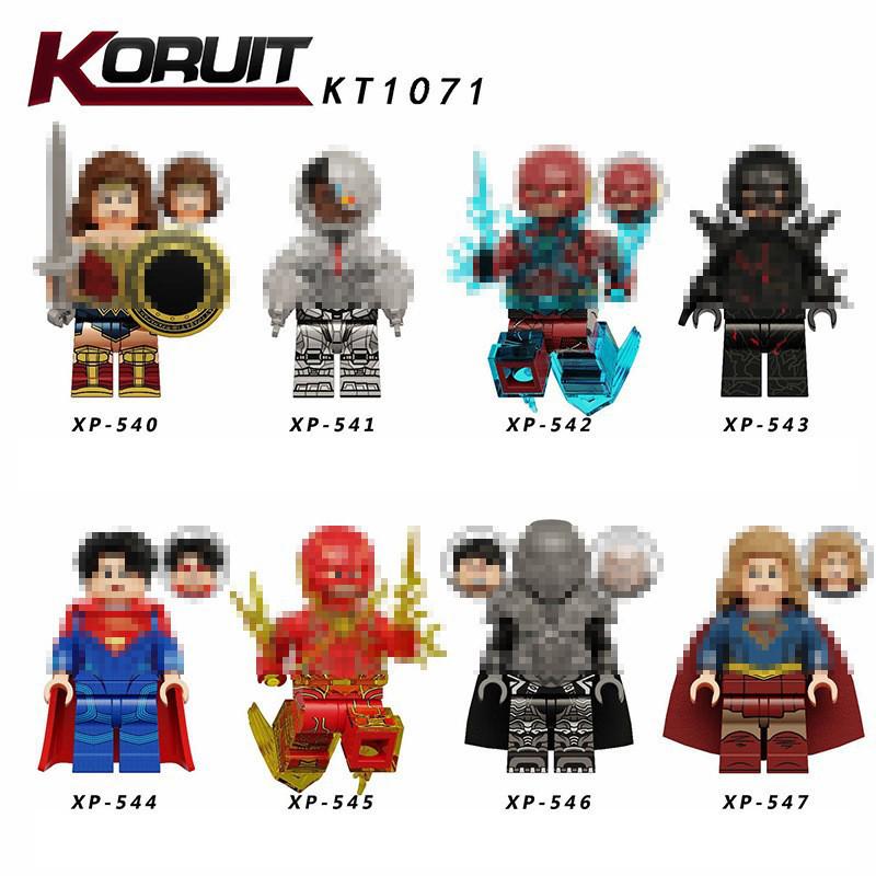 Kelei KT1071 Superhero Series: The Flash & Supergirl Building Block Minifigures for Kids