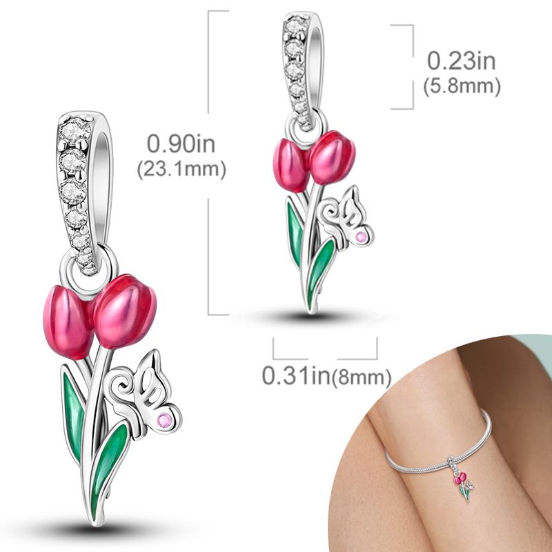 New 925 Silver Charms Bead Safety Chain Bead Fit Original Charms Bracelet Pendant Fine DIY Birthday Jewelry For Women