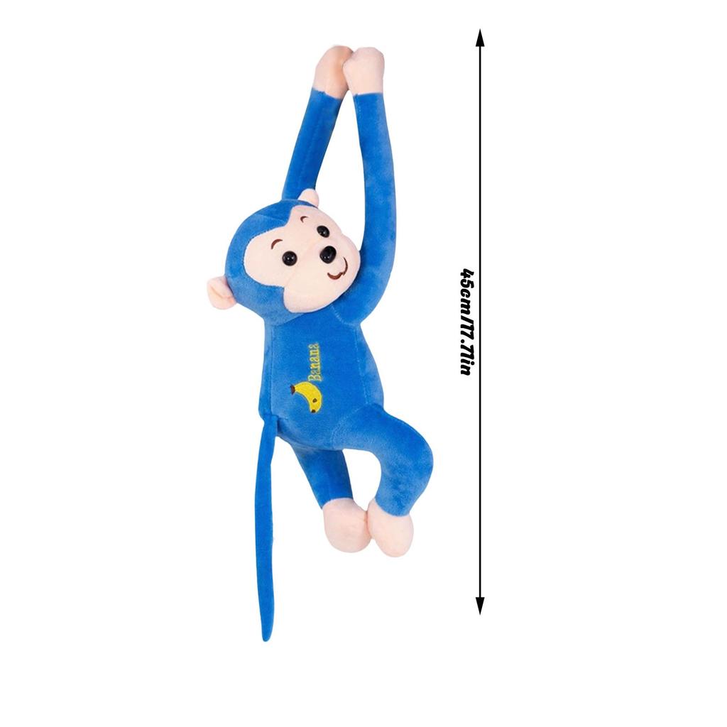Tail-Wind Monkey For Cars,Adorable Hanging Wind-Braving Gibbon Plush Animal Car Tail Exterior & Window Interior Accessory Decor