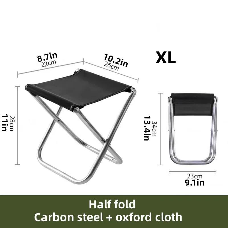 Lightweight Aluminum Alloy Portable Folding Stool Compact Foldable Chair for Outdoor Camping Fishing Travel Commuting Sports