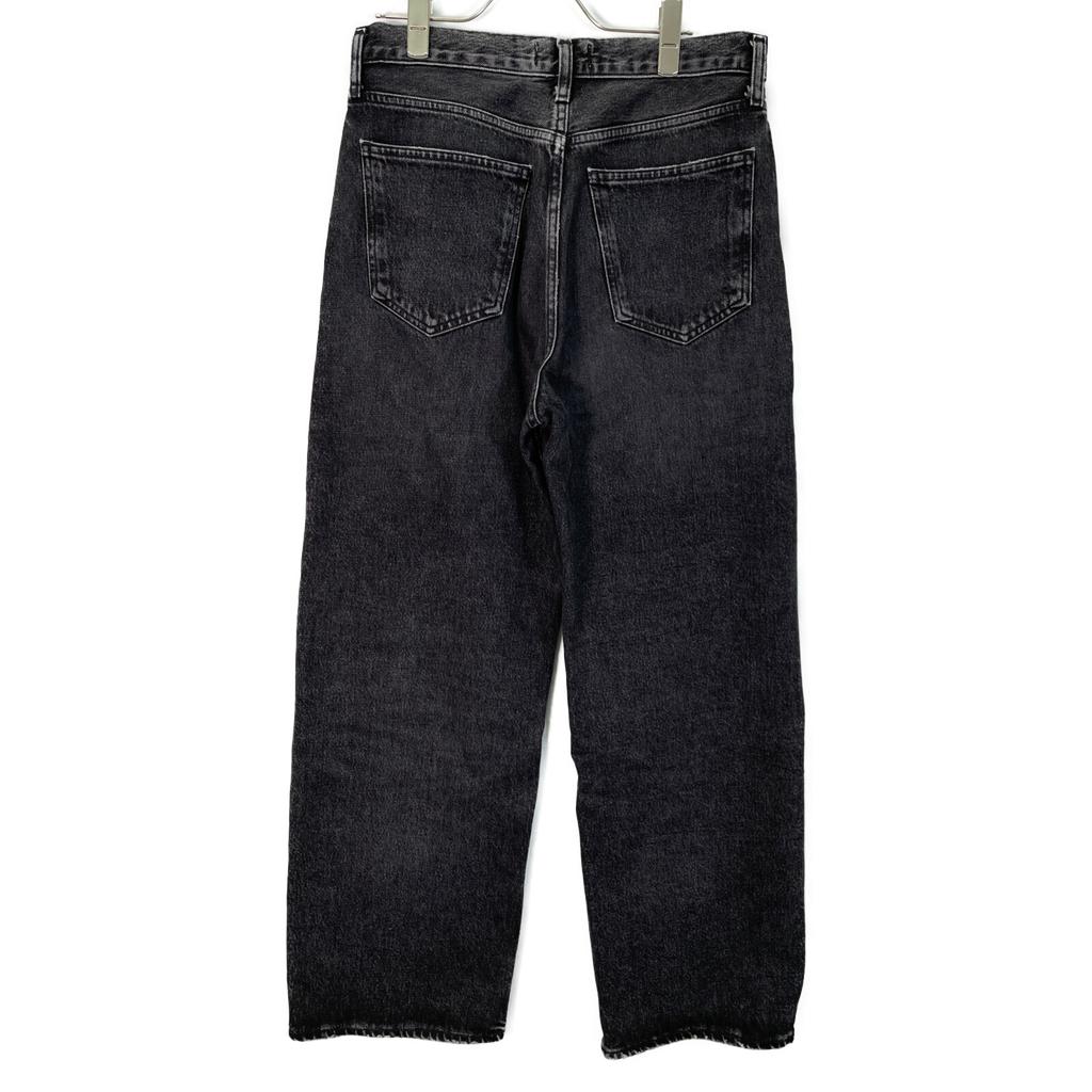 AGOLDE A9087-1346 Black Cotton LOW SLUNG BAGGY Button Fly Wide Baggy Denim Pants Bottoms 25 blackUsed