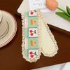 Knitting Colorful Flower Bangs Sticker Hair Band Printed Hair Sticker Headdress Sweet Floral Knitted Bangs Sticker Headband