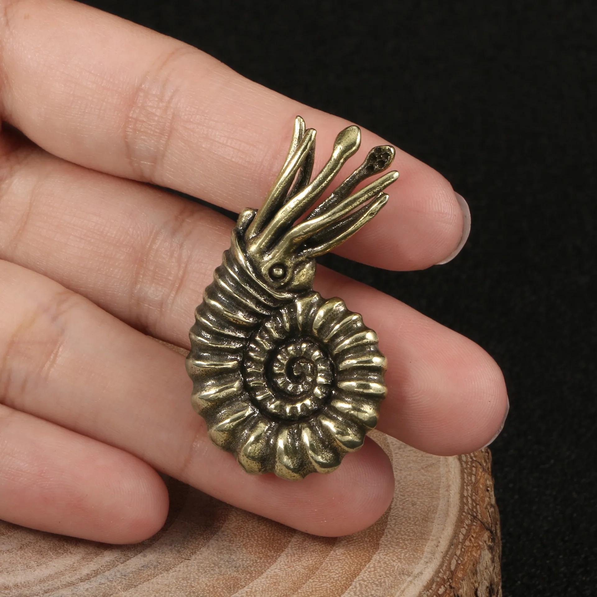 Nautilus Brass Decorative Figurines Marine Animals Metal Figurine Decoration The Oldest Living Organism on Earth Souvenir Gift