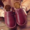 Männer Frauen Herbst und Winter Paar Leder Wasserdichte Baumwolle Hausschuhe Indoor Warm Non-slip Dicken sohlen Plüsch Schuhe
