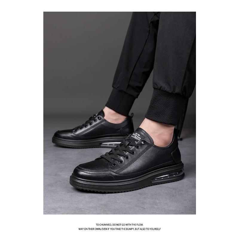 Fashion Spring Autumn Designer New Platform Air Cushion Leather Men's Shoes Fashion Soft Sole Casual Wear-resistant Outdoor Men Sneakers