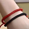 Woven Diamond Knot Couple's Men's and Women's Adjustable Destiny Year Hand Rope Red Rope Bracelet Handmade DIY Material