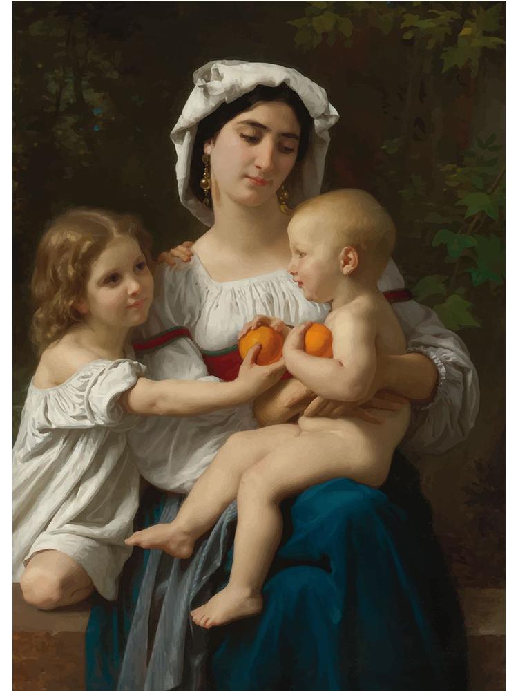 

Художник Уильям Бугро классическое произведение искусства постер холст картина маслом женская фигура настенное искусство для гостиной украшение дома 40x50cm No Frame