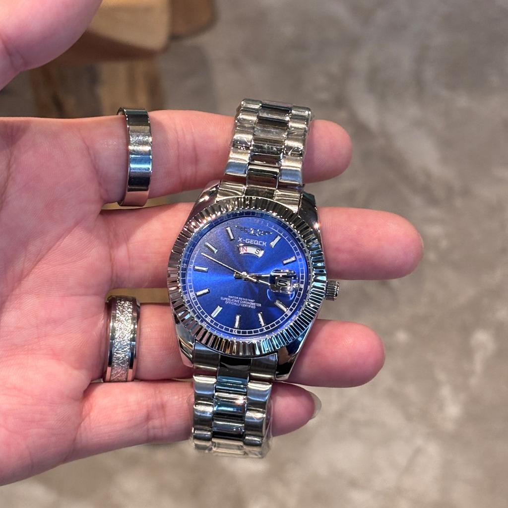 New Watch Men'S Steel Belt High Value Casual Classic Double Calendar Luminous Men'S Watch Simple Atmosphere Quartz Men'S Watch