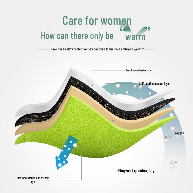 Mugwort & Ginger Self-Heating Body Warmer Patch – Winter Cold Protection for Girls