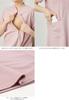 Fairy Maternity Pajamas Waffle Knit Nightgown Can Be Used Long After Childbirth Suitable for and Nursing Loose with Pockets Pink 10357102 [Inujirushi