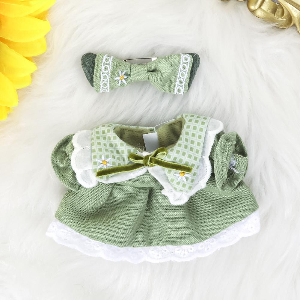 Per 17cm Labubu Doll Clothes Fashion Clothes Felpe con cappuccio Doll Clothes Color Match Felpe con cappuccio Dolls Accessories Cute Decoration Little Cloths