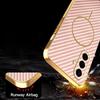 Für Samsung Galaxy A57 5G Hülle Kohlefaser-Textur Galvanisiertes TPU Handy-Rückseite