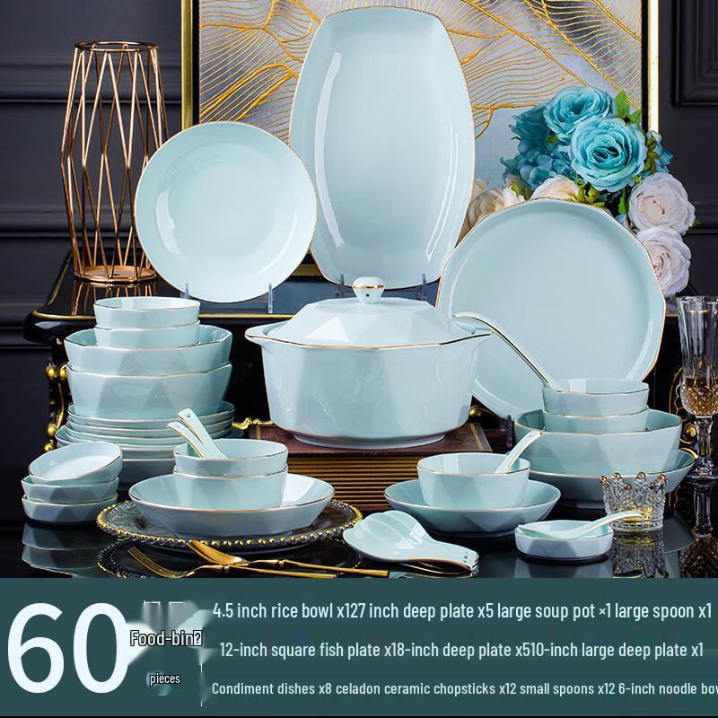 Luxury Gold-Trimmed Ceramic Dinnerware Set