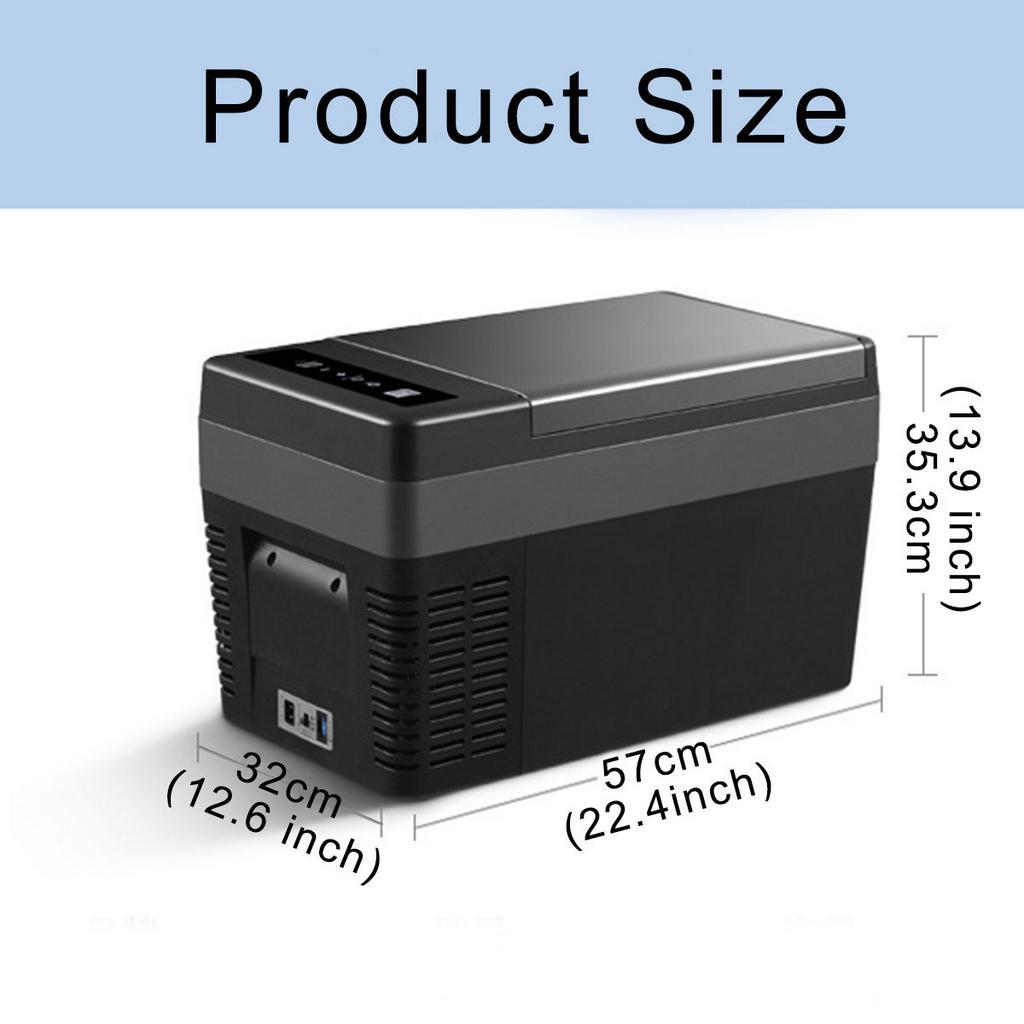 12V/24V 60W 25L Car Fridge Camping Freezer Car Refrigerator Compressor Cooler for Home Travel Fishing Fridge for SUV Mini Fridge