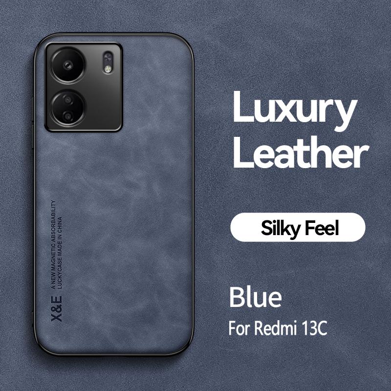 For Redmi 13C 4G Magnetic Case Matte Leather Cover Xiaomi 12C Camera Shell Shockproof Fundas Redmi 10C Lana Del Rey Redmi 10X 4G