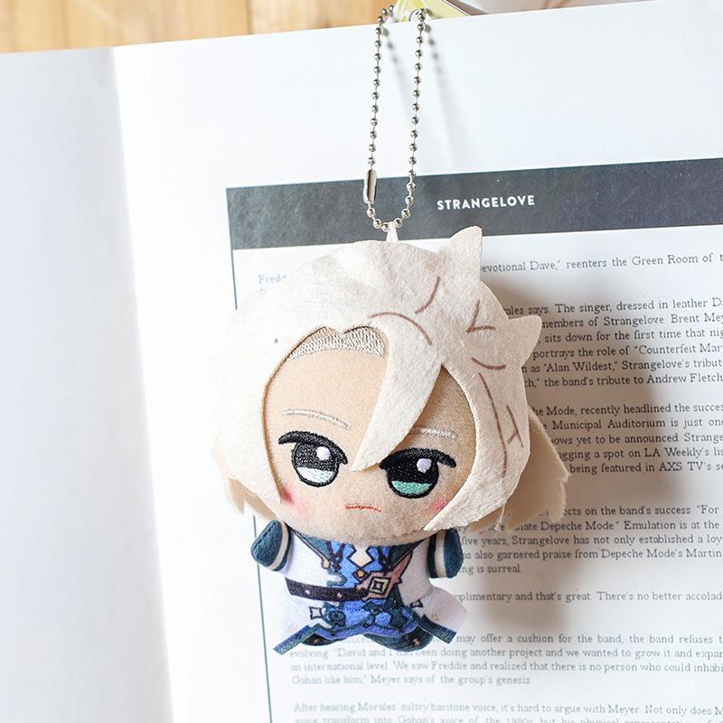 10CM Impact Tartaglia Kaeya Diluc Venti Xiao Klee Plush Pendant Toy  Mini Keychain Doll Backpack Accessorie For Gift