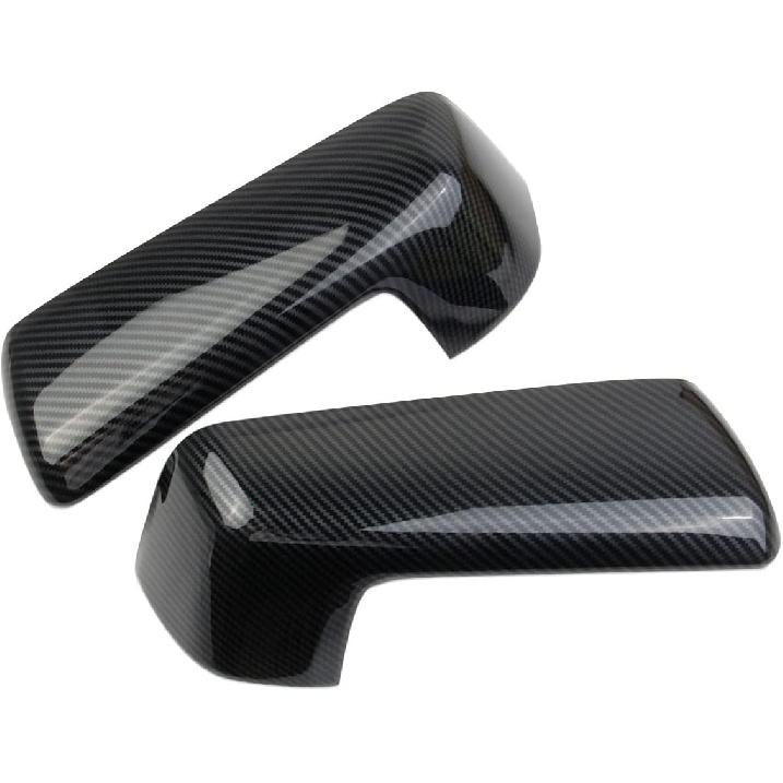 Carbon Fiber Pattern Side Rearview Mirror Guard Cover Molding Trim for 2019-2026 Chevy Silverado 1500/GMC Sierra 1500