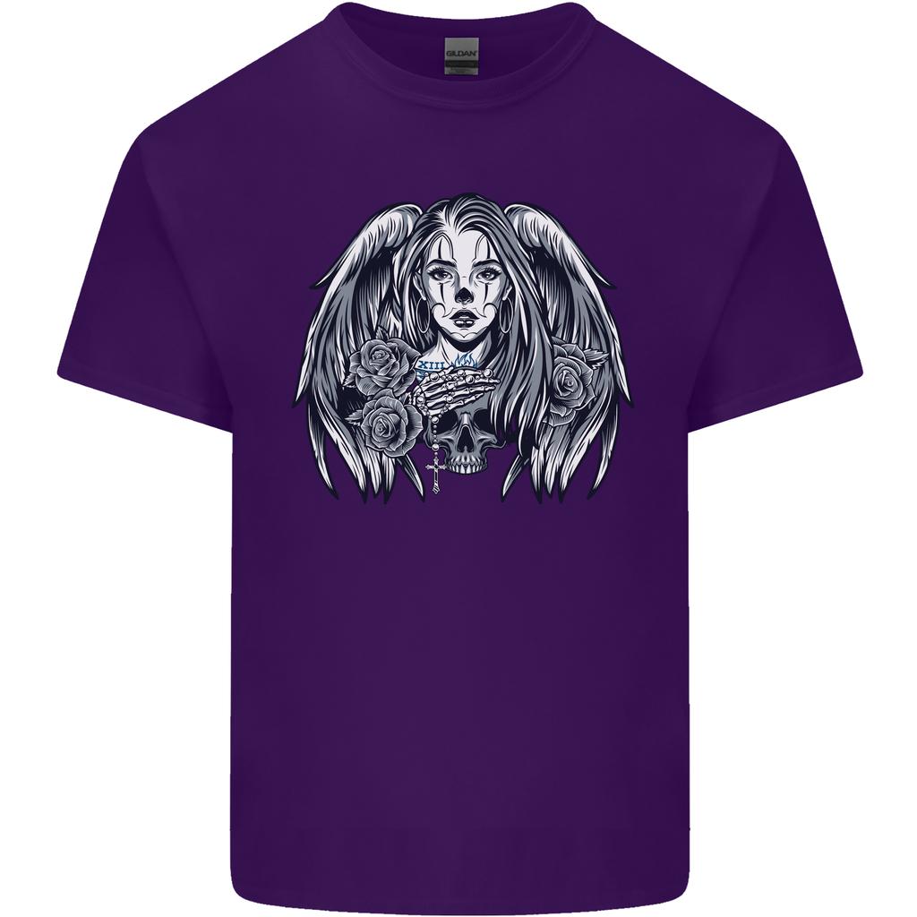Heaven Hell Angel Skull Day Of The Dead Unisexs Light Cotton Tshirt