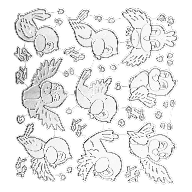 Cute Animal Bird Die Cuts Little Bird Metal Cutting Dies Stencil-for DIY Scrapbooking Photo Paper Embossing Mold-Decor