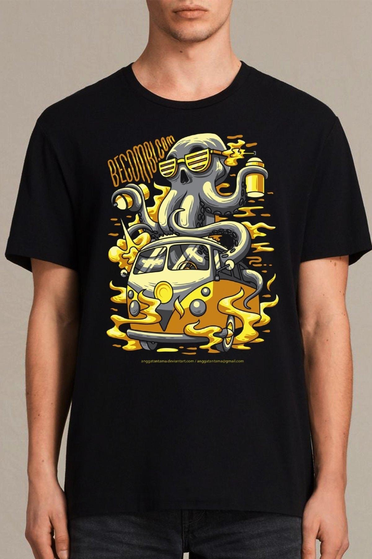 

Male Black Bus And Octopus