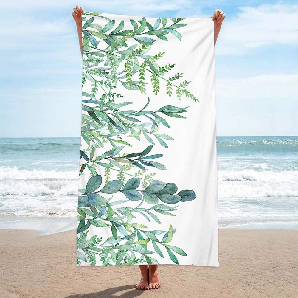 Microfiber Terry Cloth Digital Printing Fashion Pattern Beach Towel Bath Towel Seaside Blanket Shawl Sweat Towel 70x150cm