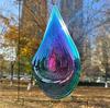 7-farbiges 3D-Windspiel aus Edelstahl – rotierendes Gartenornament mit Wassertropfen aus Metall