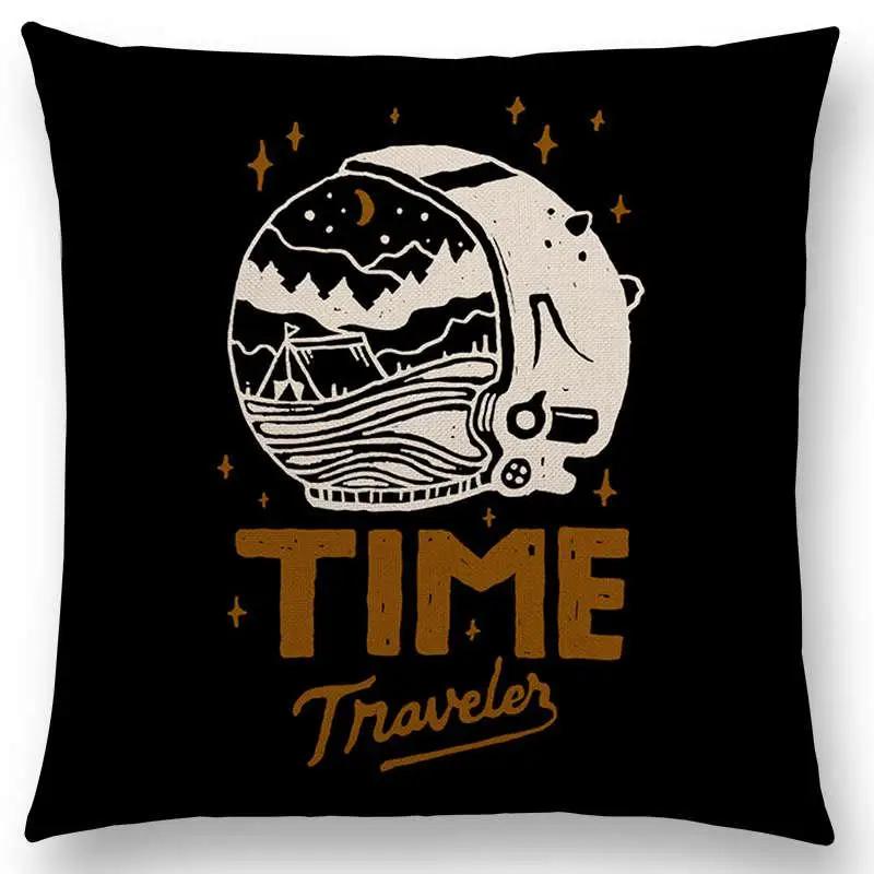 

Подушка с буквами для активного отдыха, приключенческий лагерь на природе, исследуй, поход, ищи, дикий, штормовой, свет, сияй, наволочка 12x12Inch